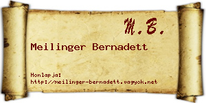 Meilinger Bernadett névjegykártya